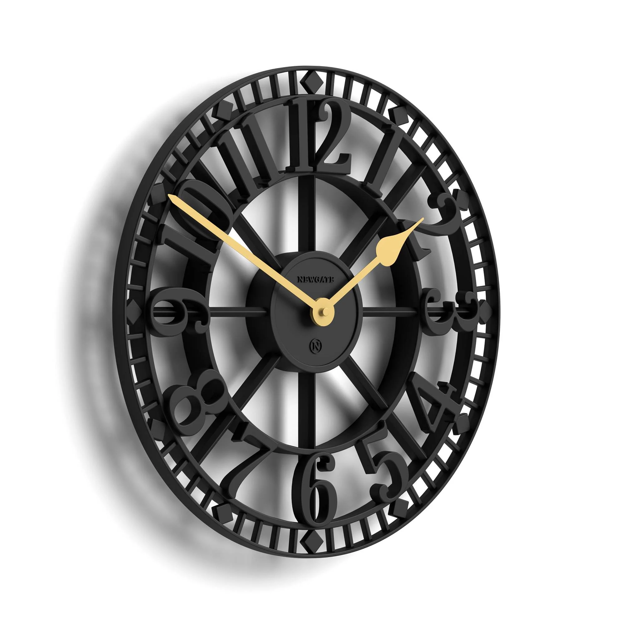 Newgate Warehouse wall clock in black - Image 2