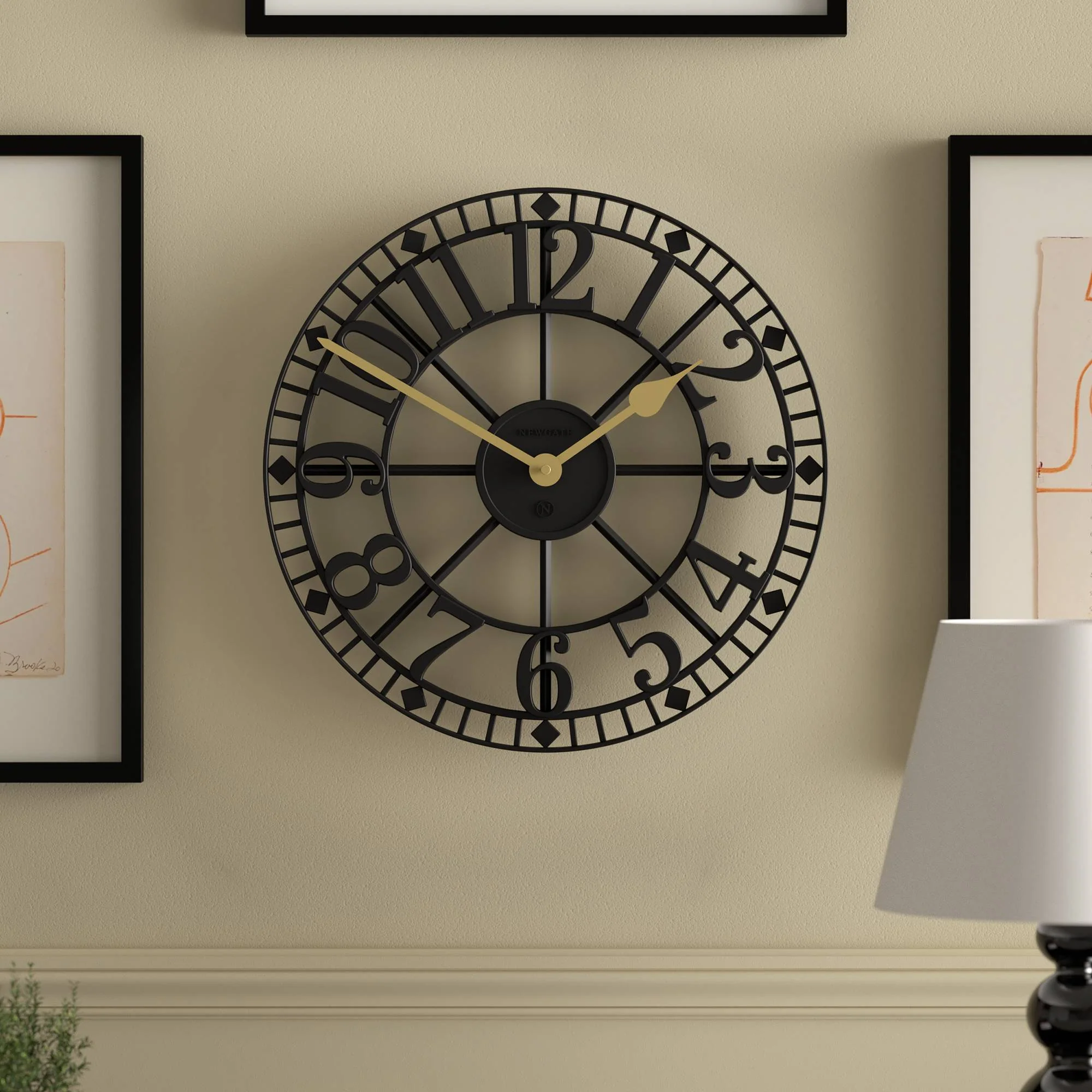 Newgate Warehouse wall clock in black - Image 3