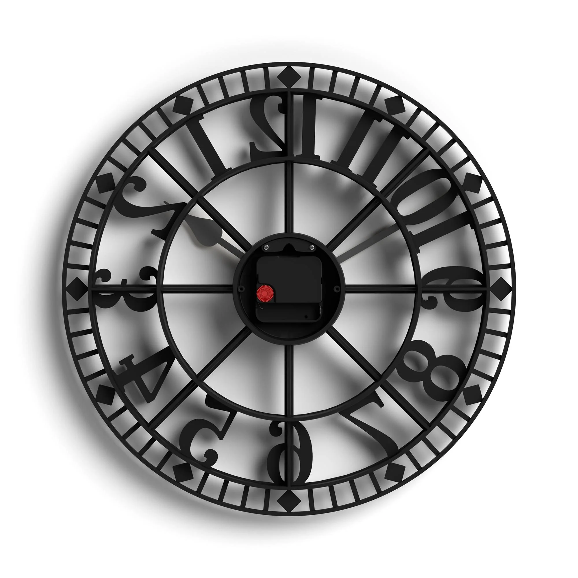 Newgate Warehouse wall clock in black - Image 7