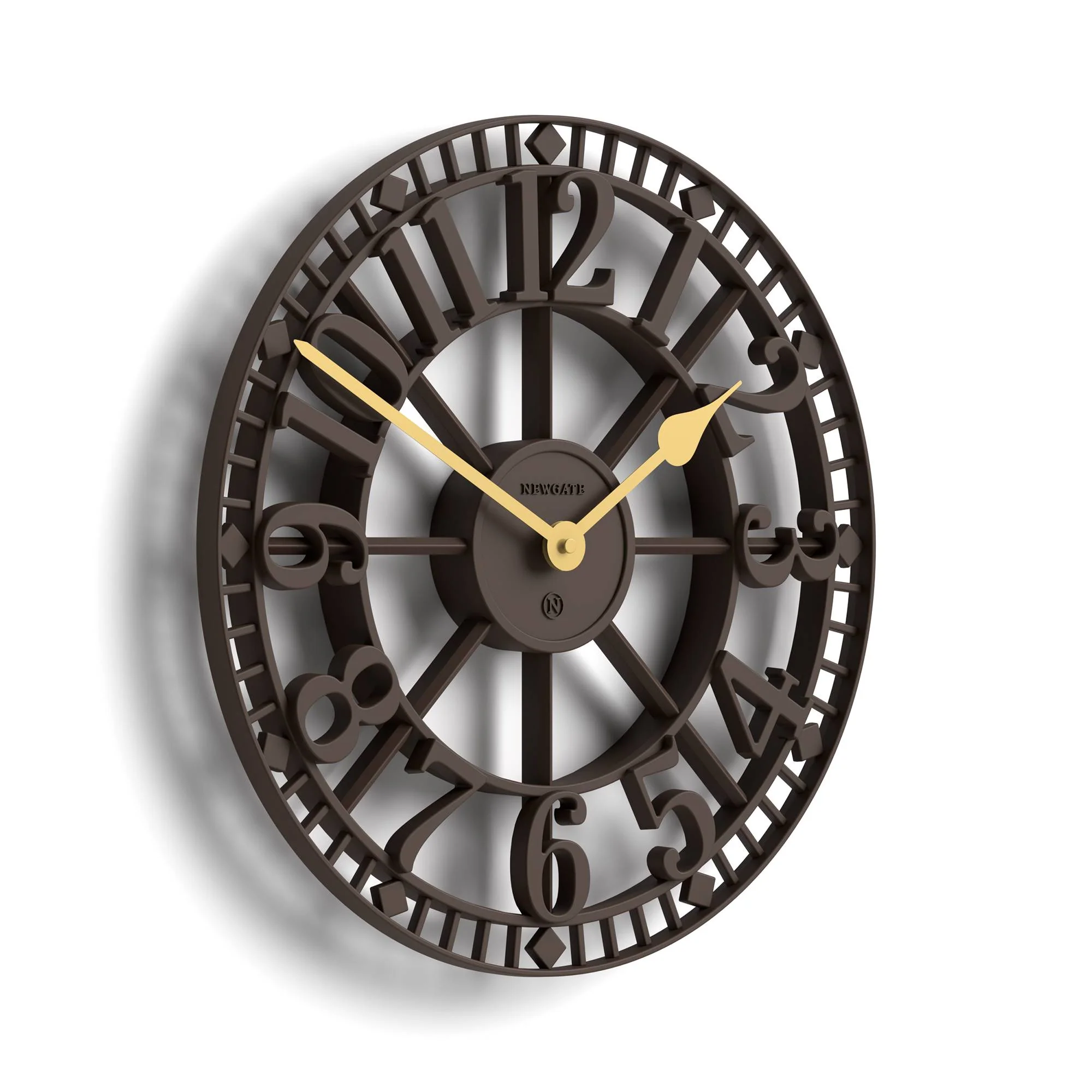 Newgate Warehouse wall clock in brown - Image 2