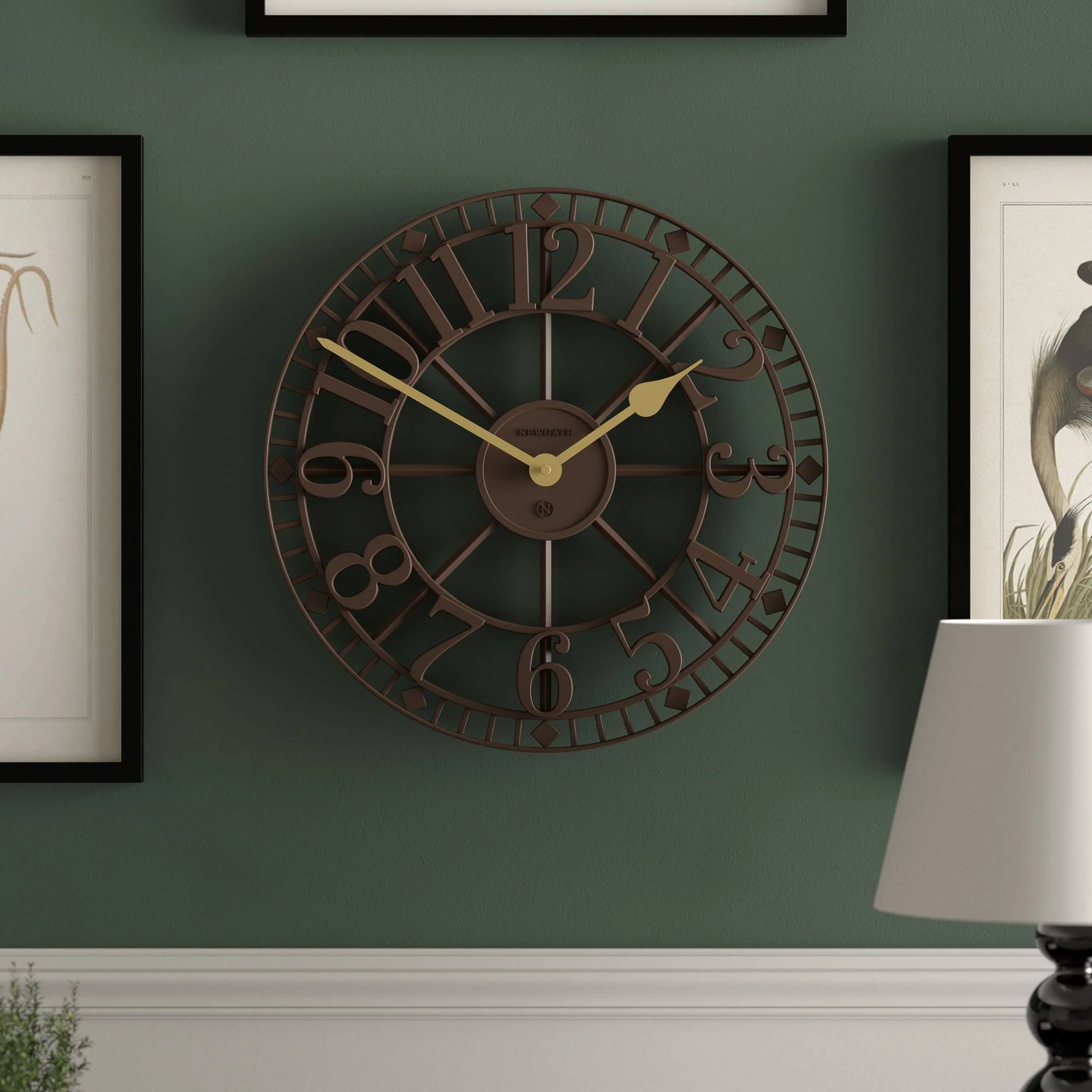 Newgate Warehouse wall clock in brown - Image 3