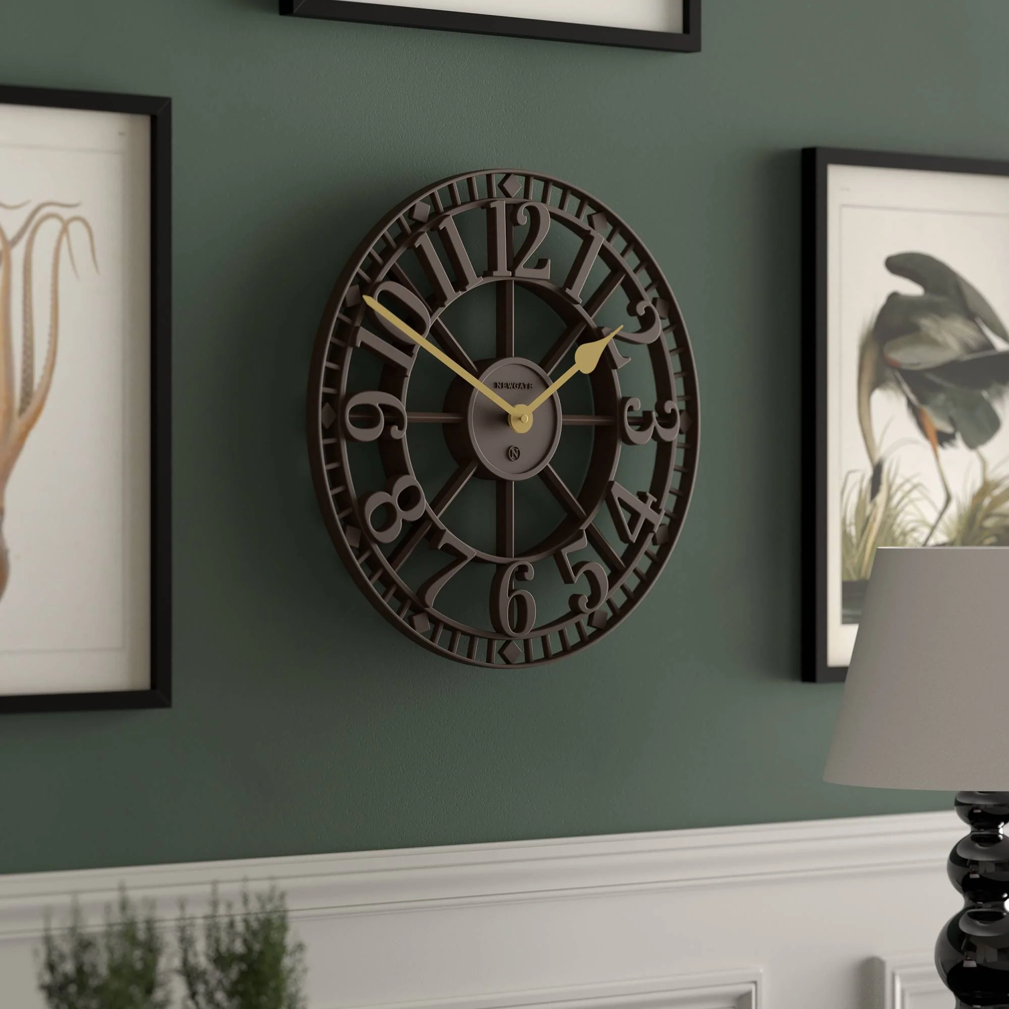 Newgate Warehouse wall clock in brown - Image 5