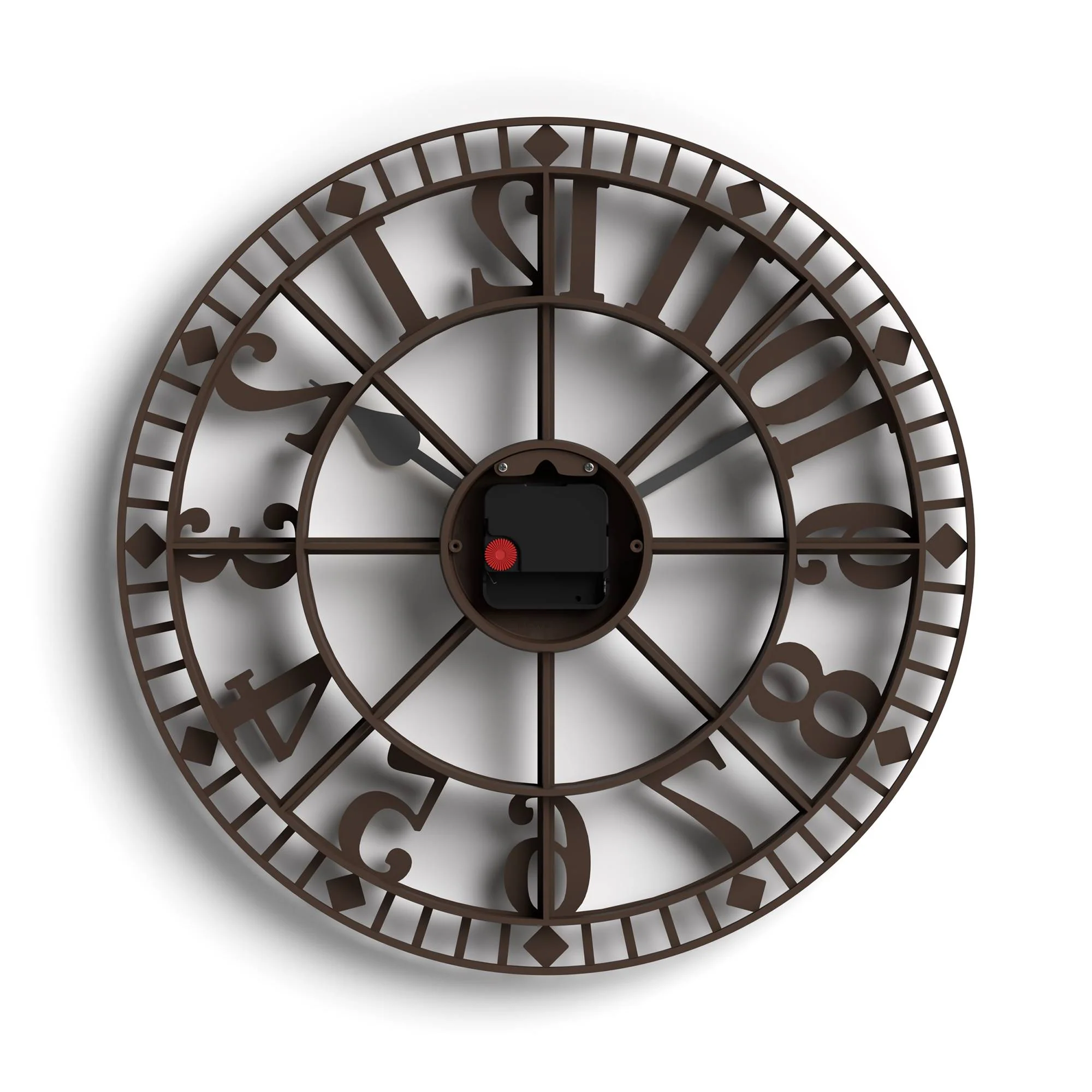 Newgate Warehouse wall clock in brown - Image 7