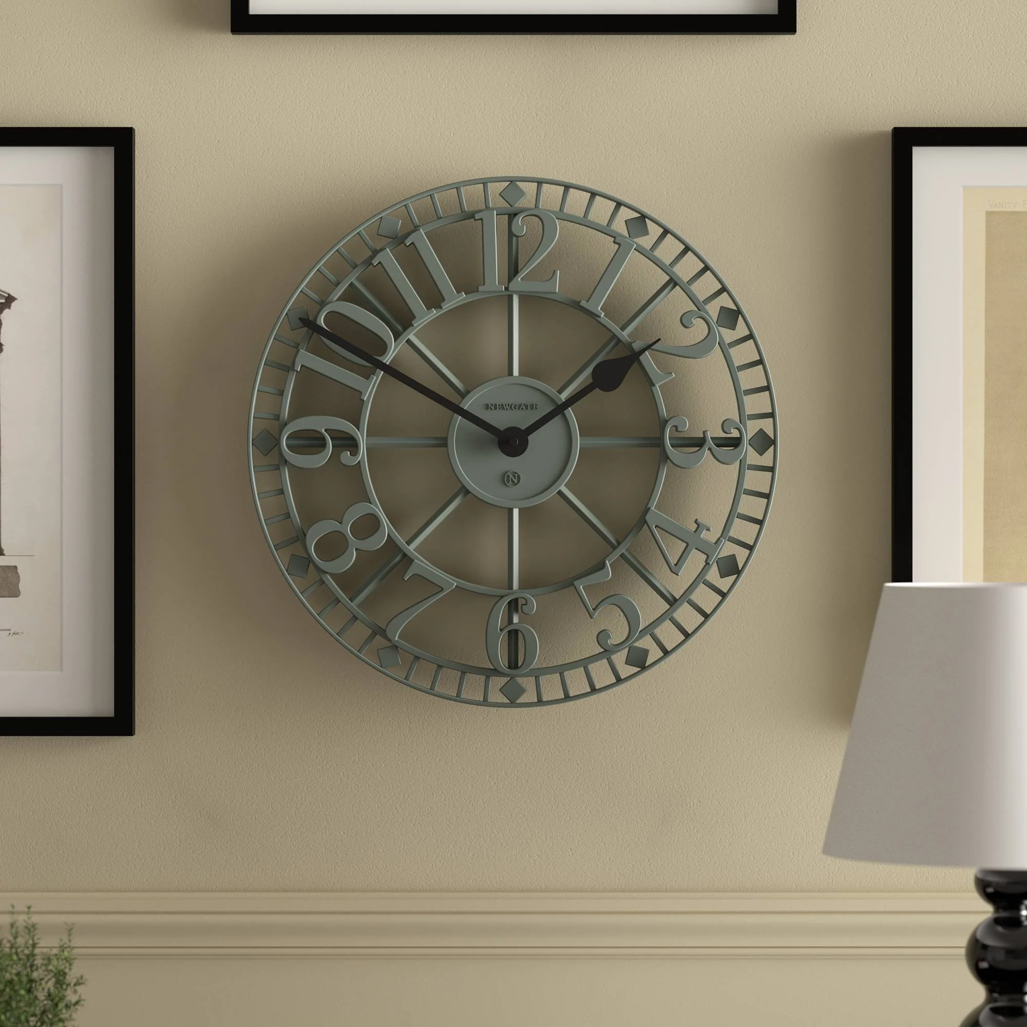 Newgate Warehouse wall clock in asparagus green - Image 3