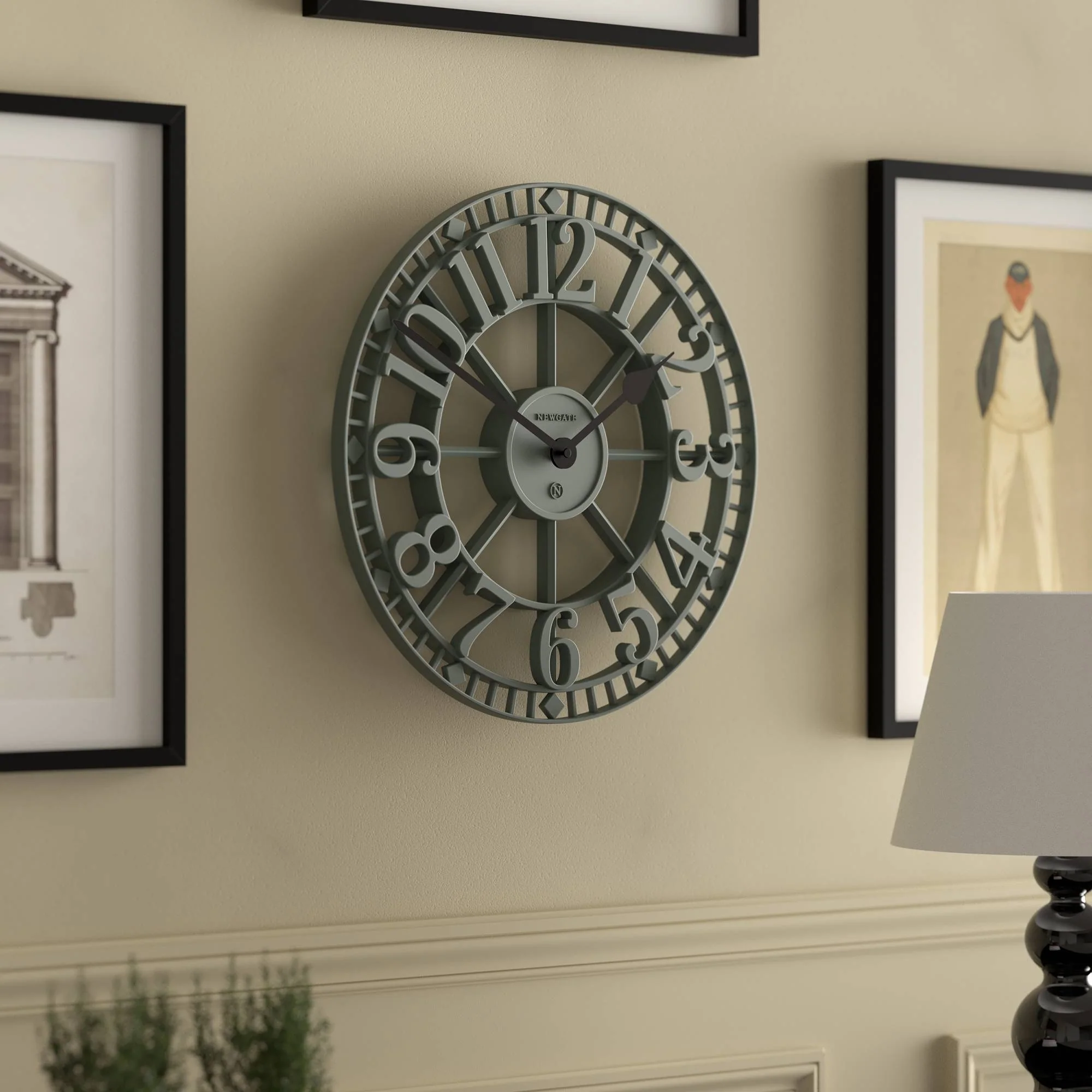 Newgate Warehouse wall clock in asparagus green - Image 5