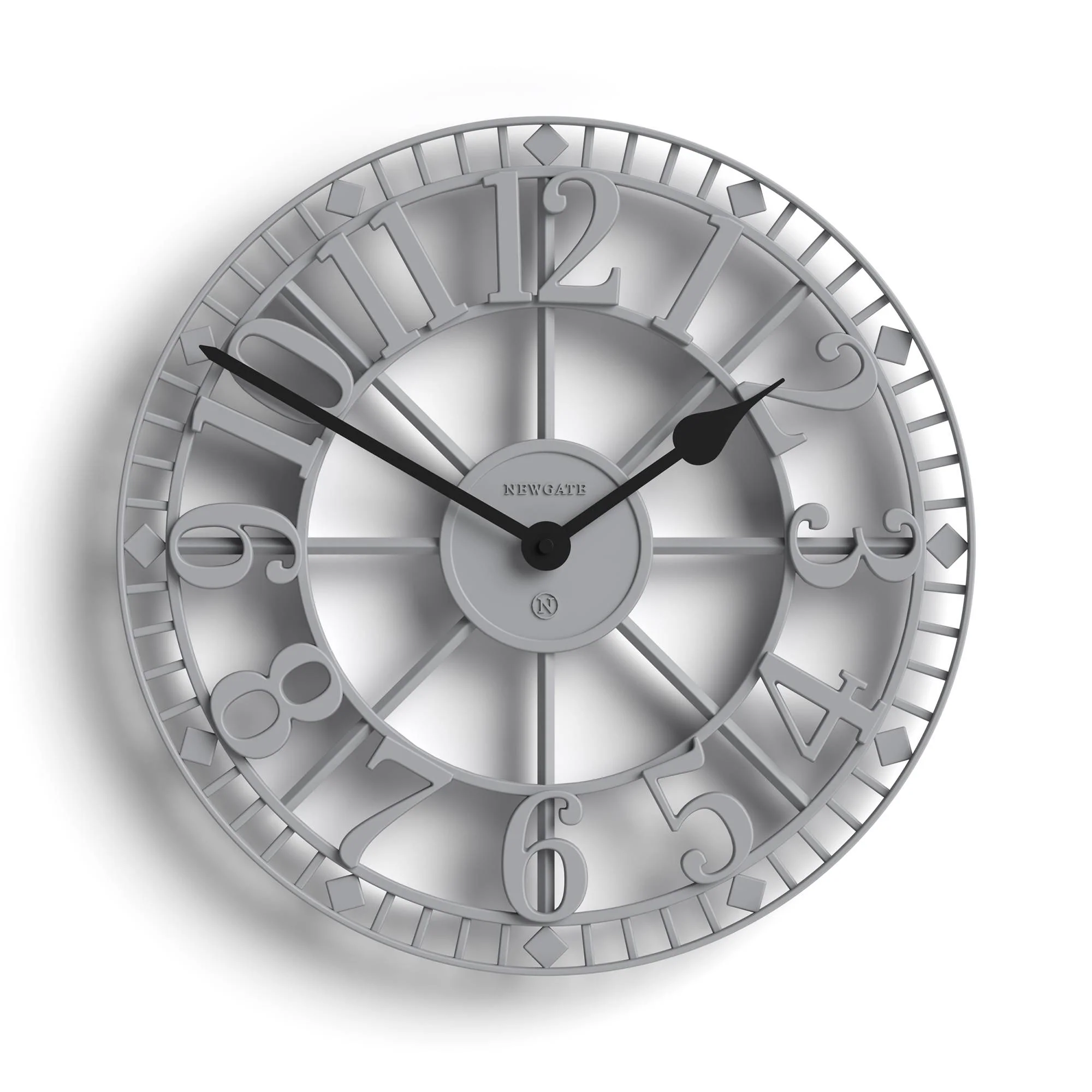 Newgate Warehouse wall clock in grey