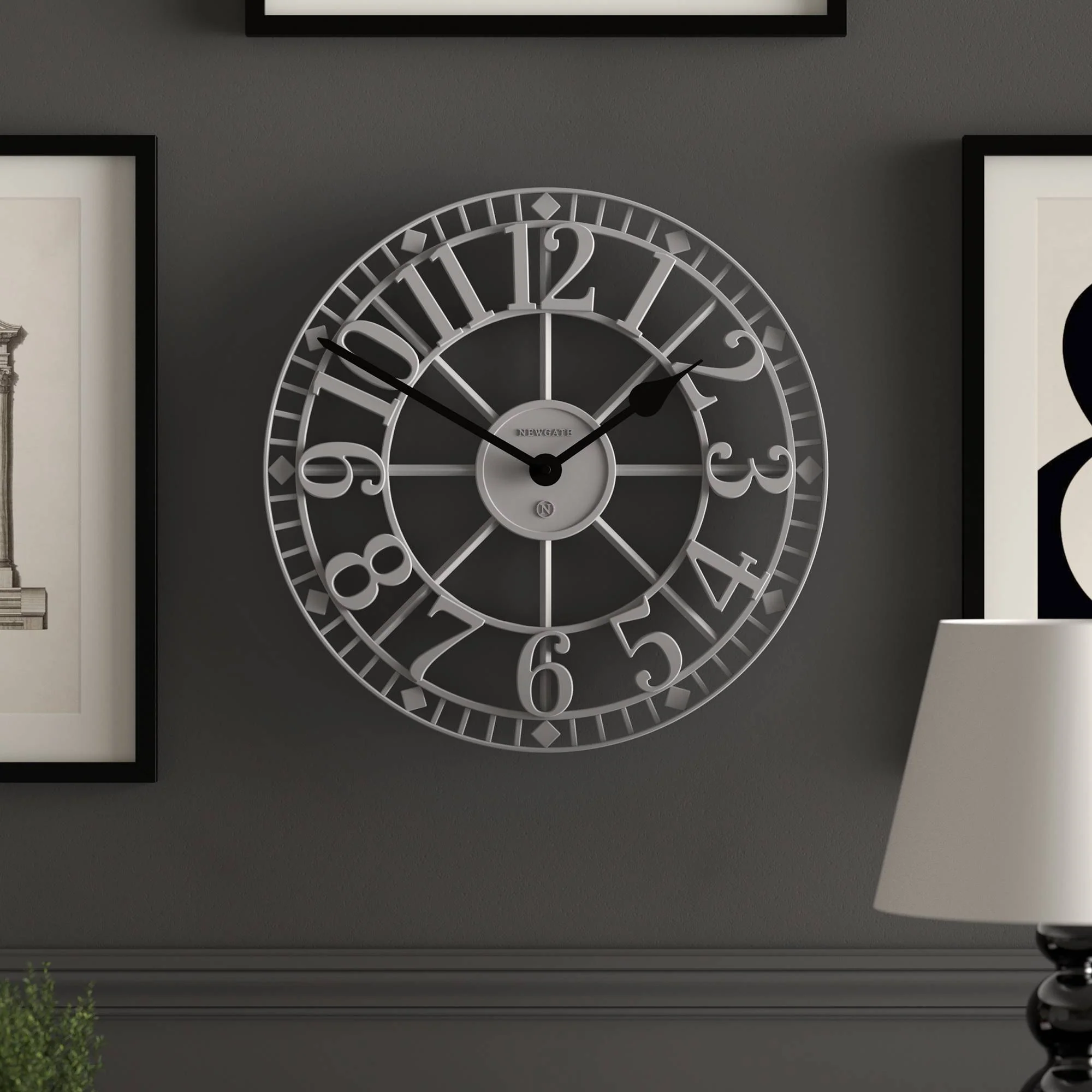 Newgate Warehouse wall clock in grey - Image 3