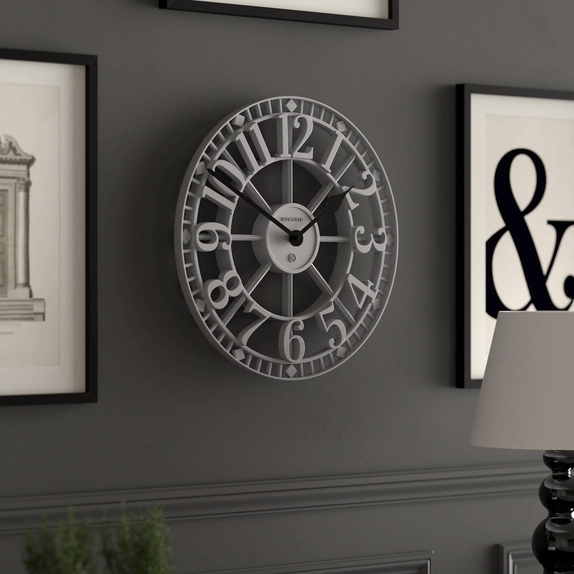 Newgate Warehouse wall clock in grey - Image 5