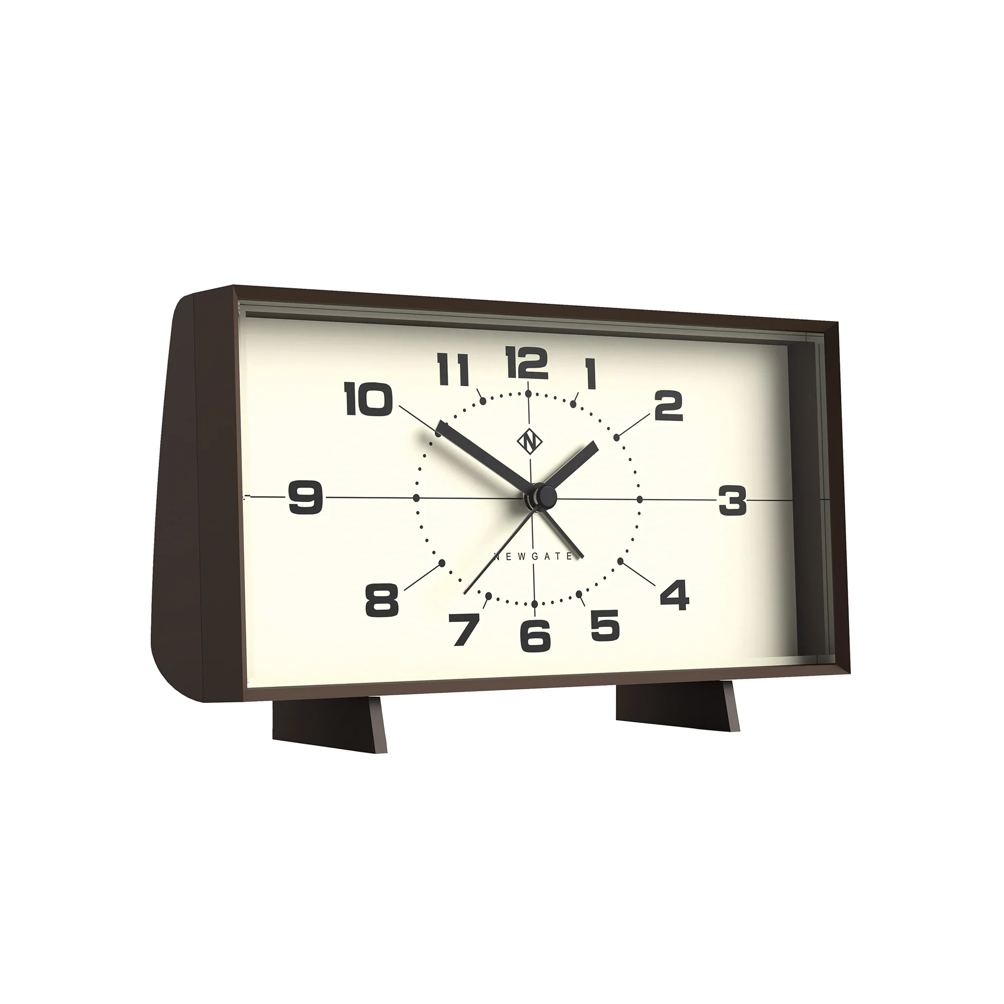 Newgate Wideboy alarm clock in mocha brown - Image 2