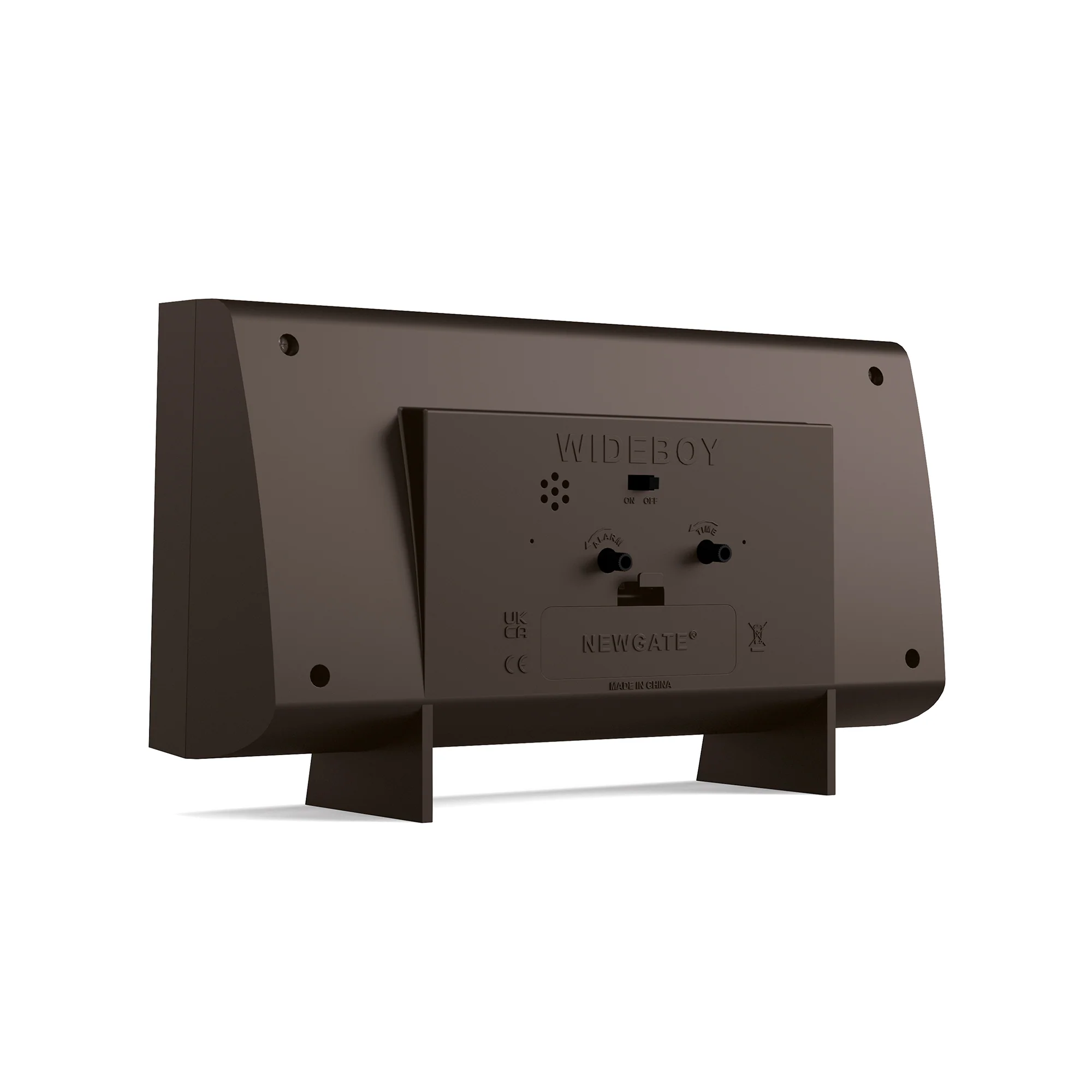 Newgate Wideboy alarm clock in mocha brown - Image 7