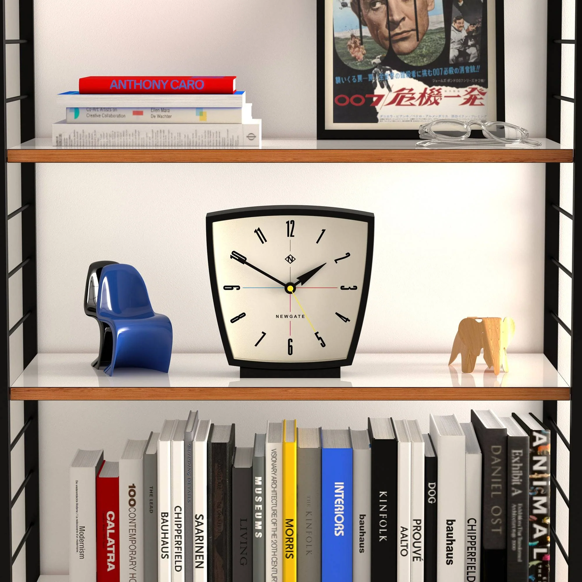 Newgate Odyssey mantel clock in black - Image 3