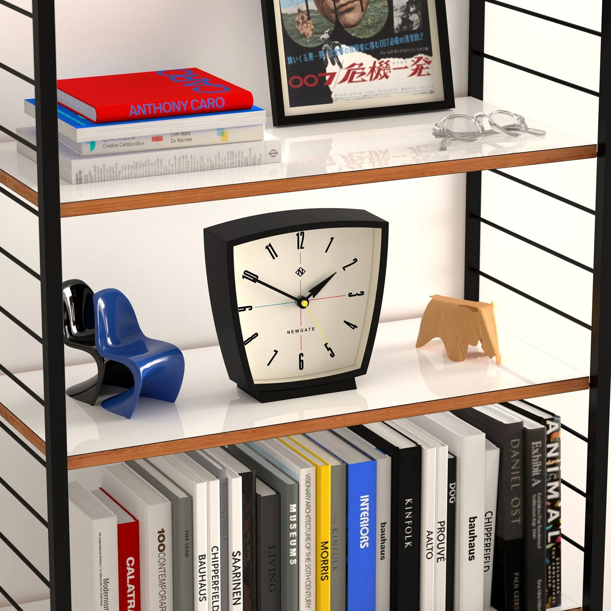 Newgate Odyssey mantel clock in black - Image 5