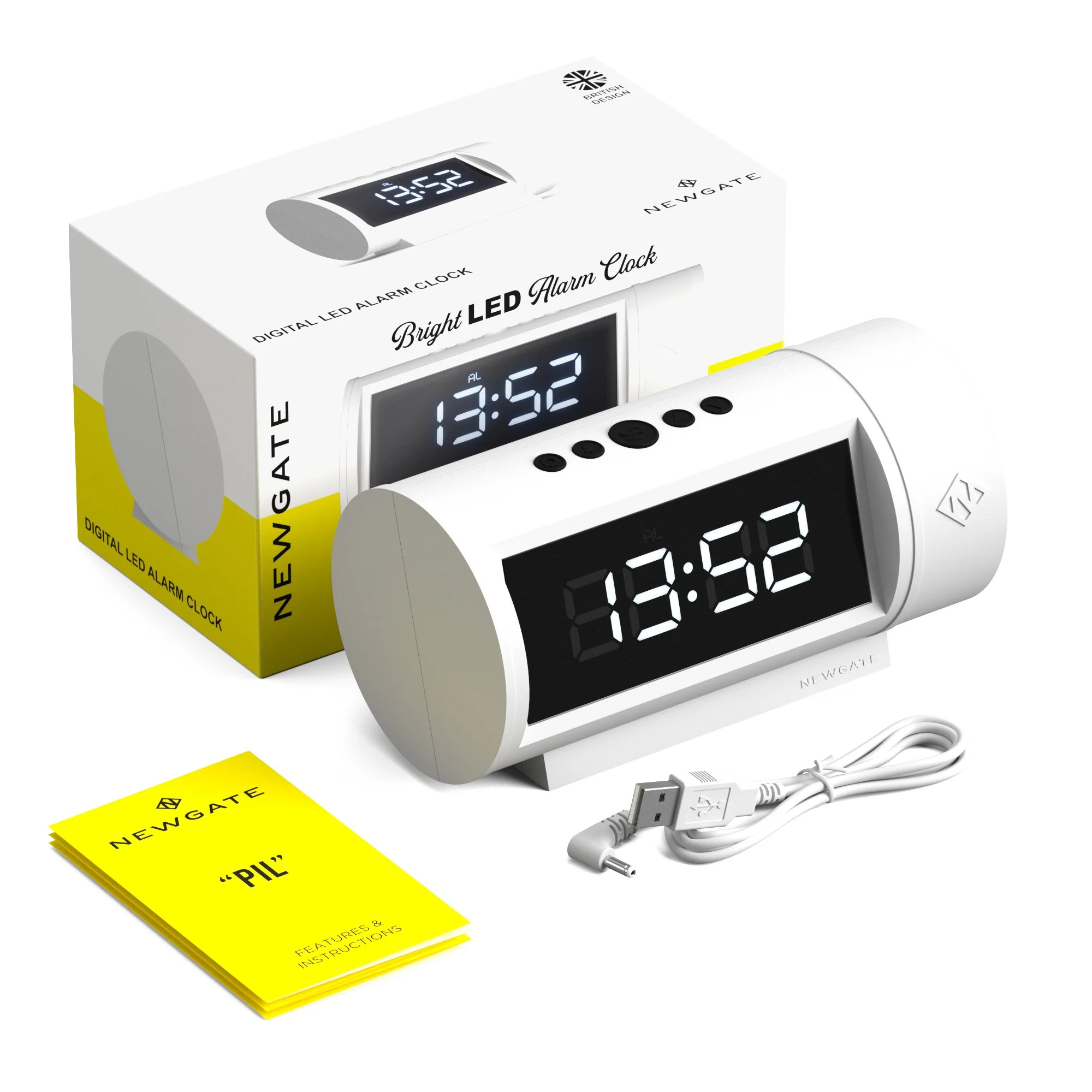 Newgate Pil LED alarm in white - Image 6