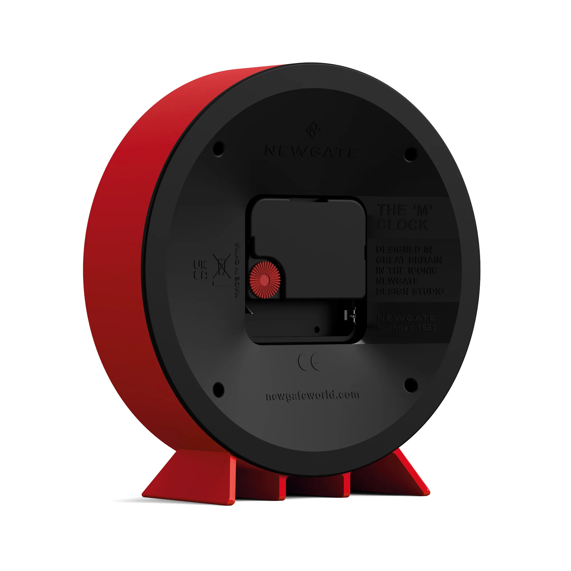Newgate M Mantel Railway clock in red - Image 7