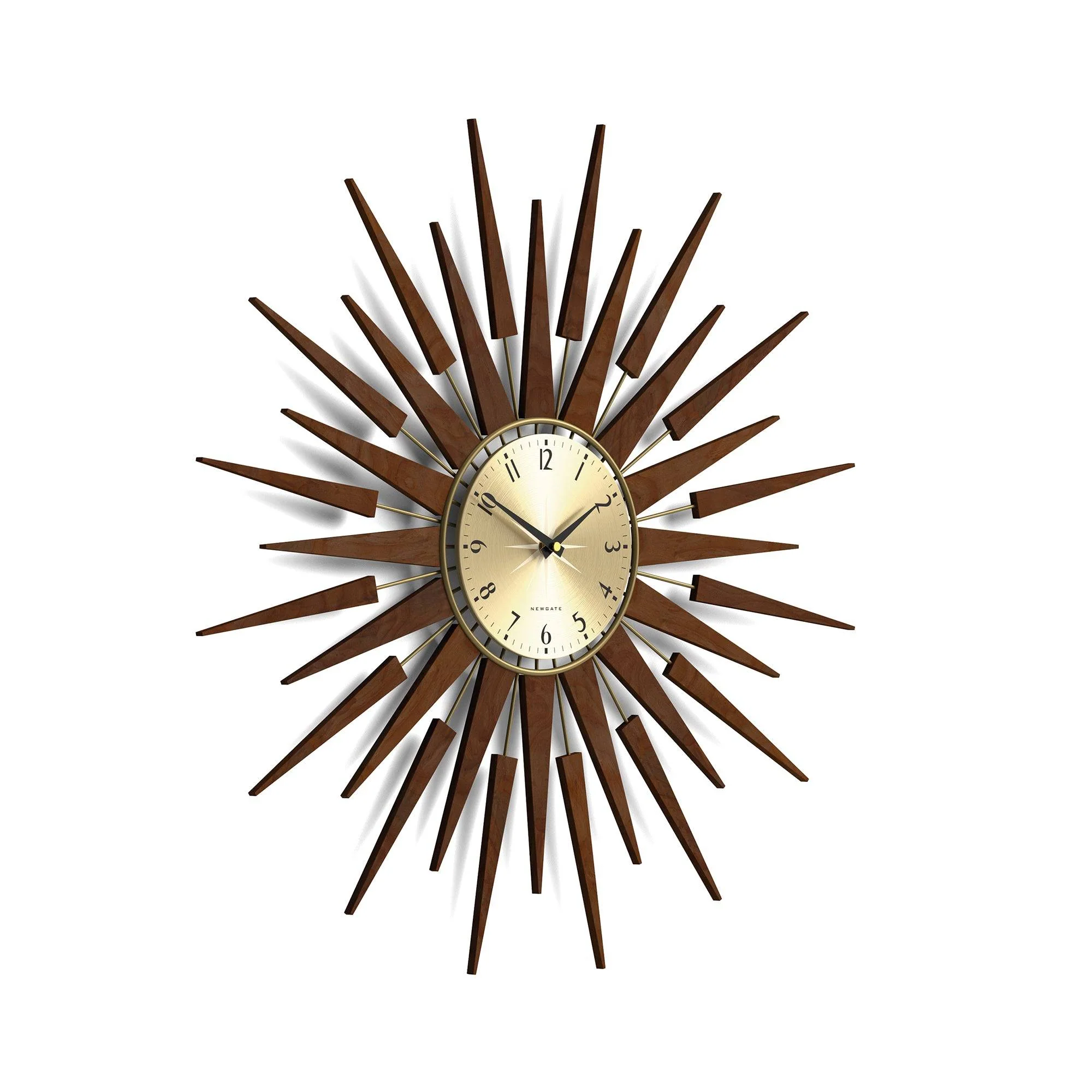 Newgate Pluto wall clock in dark wood - Image 2
