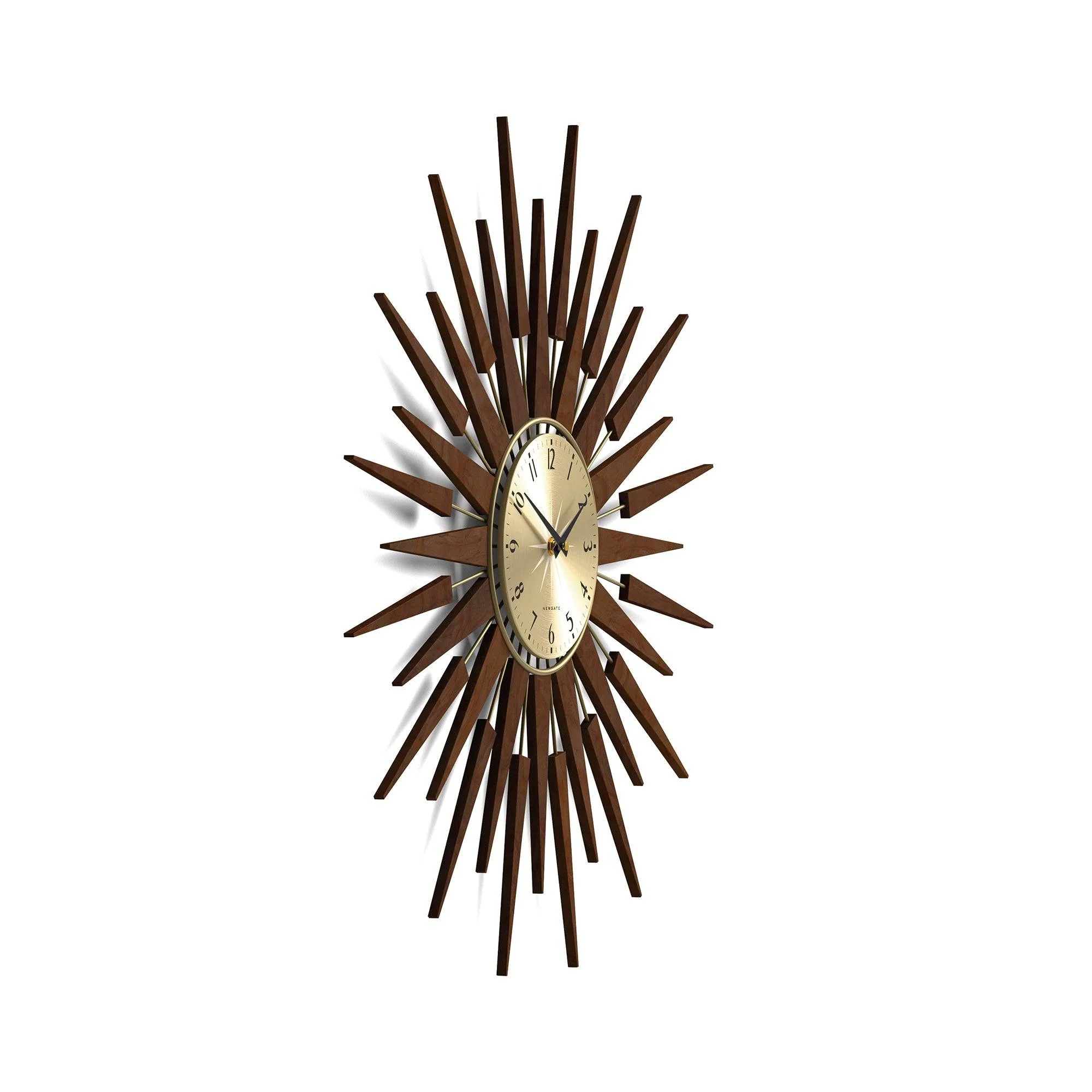 Newgate Pluto wall clock in dark wood - Image 4