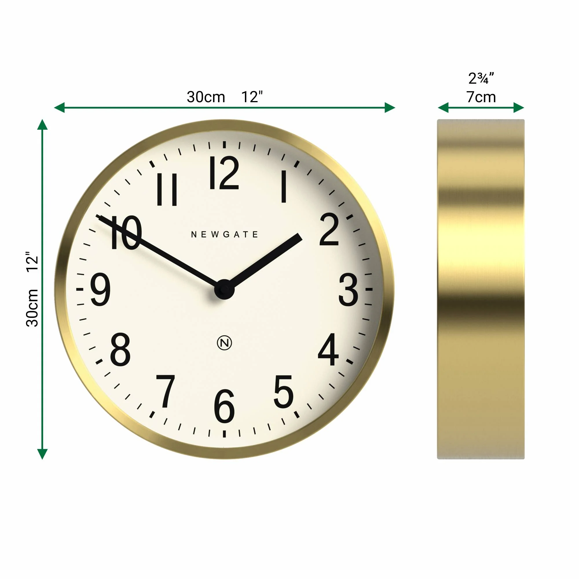 Newgate Master Edwards wall clock in brass - Image 4