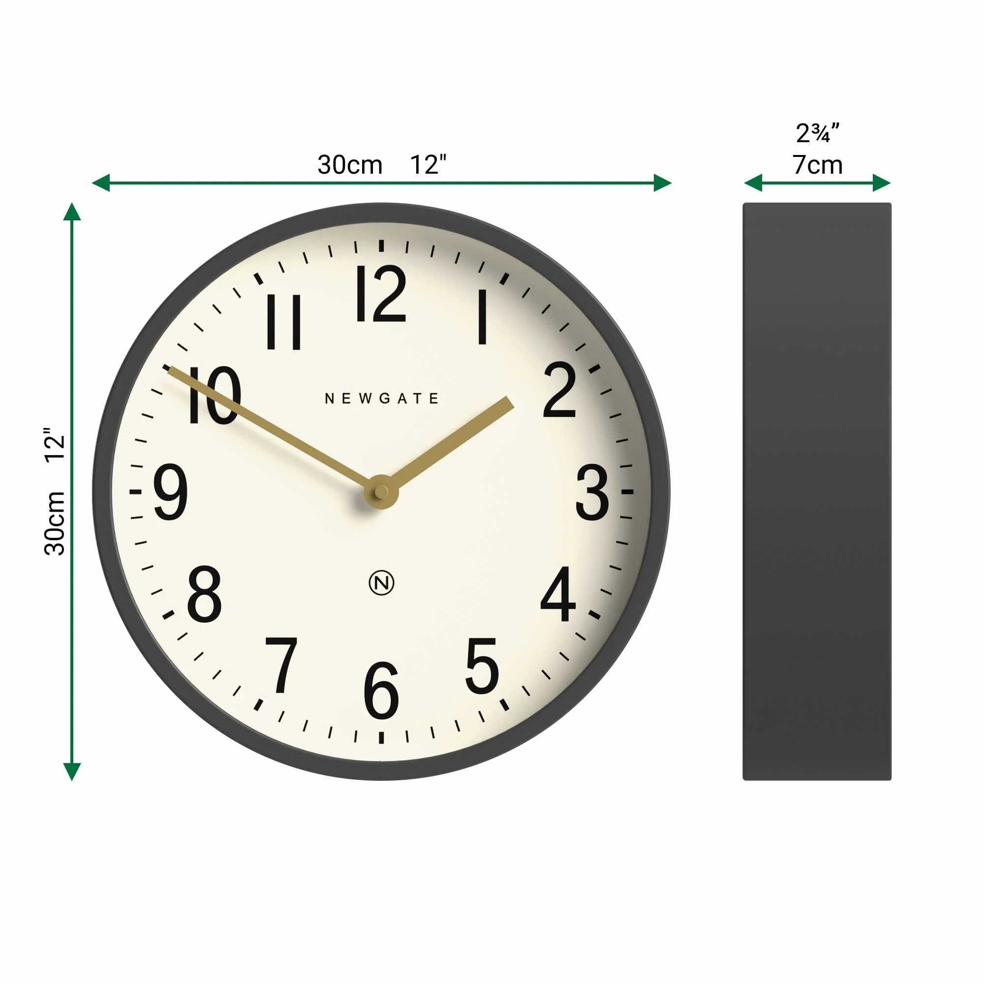 Newgate Master Edwards wall clock in grey - Image 4