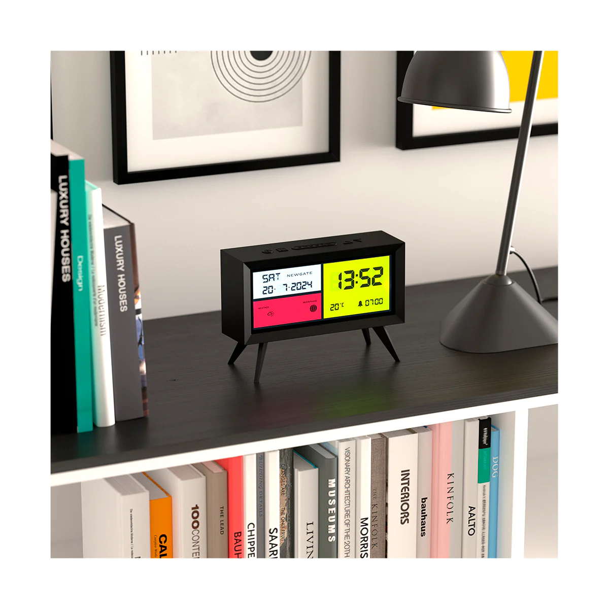 Newgate Spectronoma LCD clock in black - Image 11