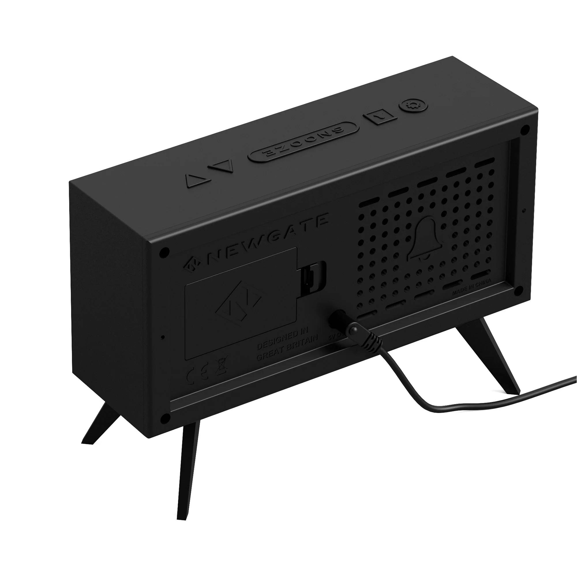 Newgate Spectronoma LCD clock in black - Image 7