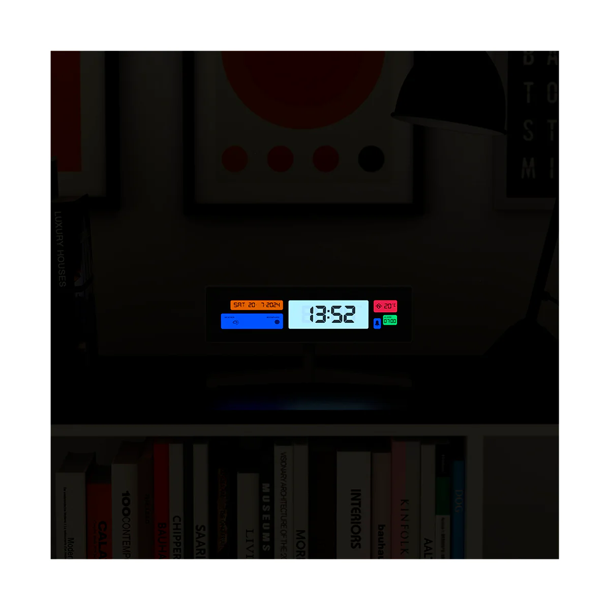 Newgate Supergenius LCD clock in white - Image 10