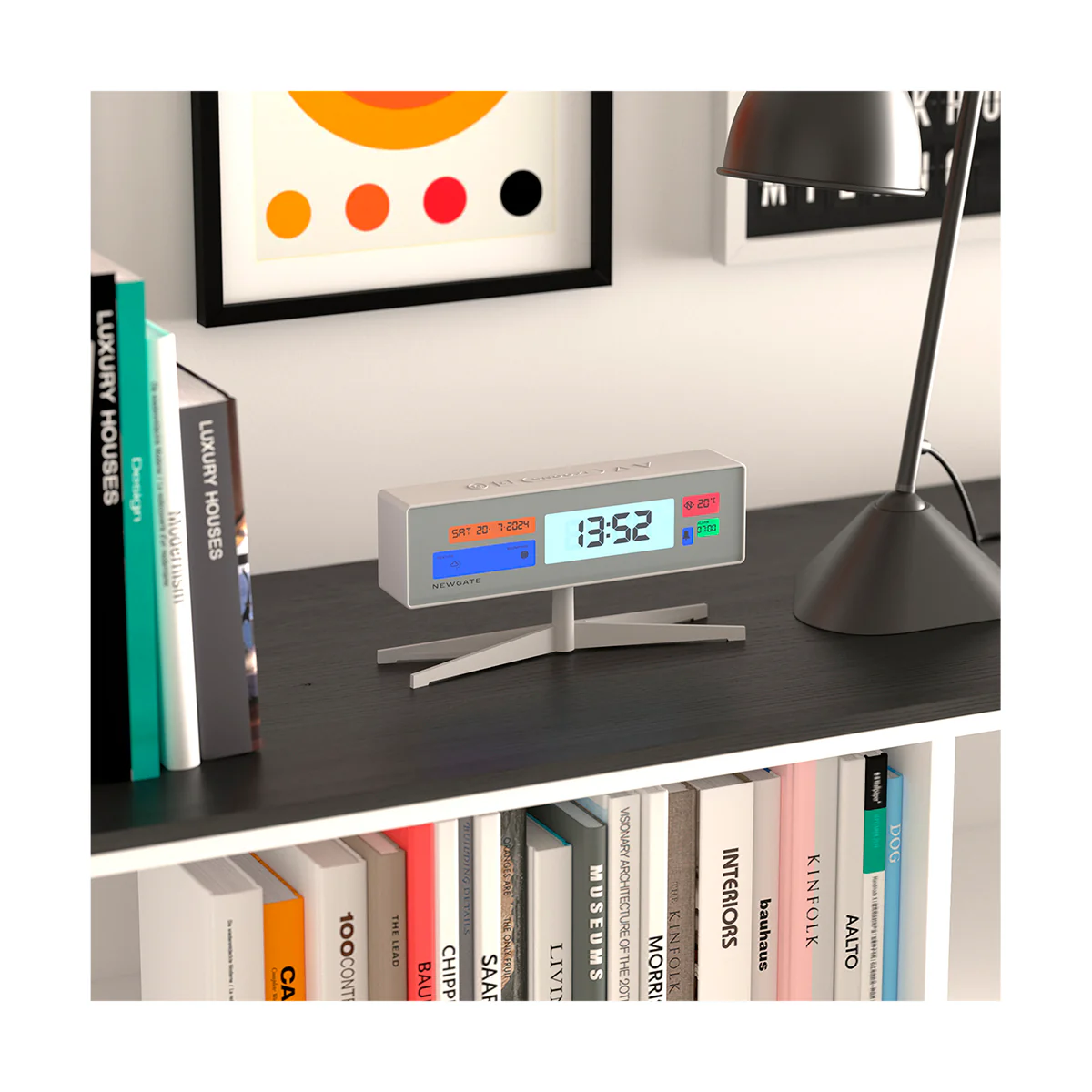 Newgate Supergenius LCD clock in white - Image 11