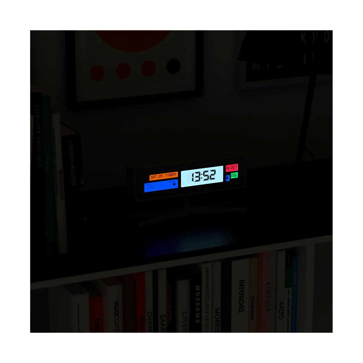 Newgate Supergenius LCD clock in white - Image 4