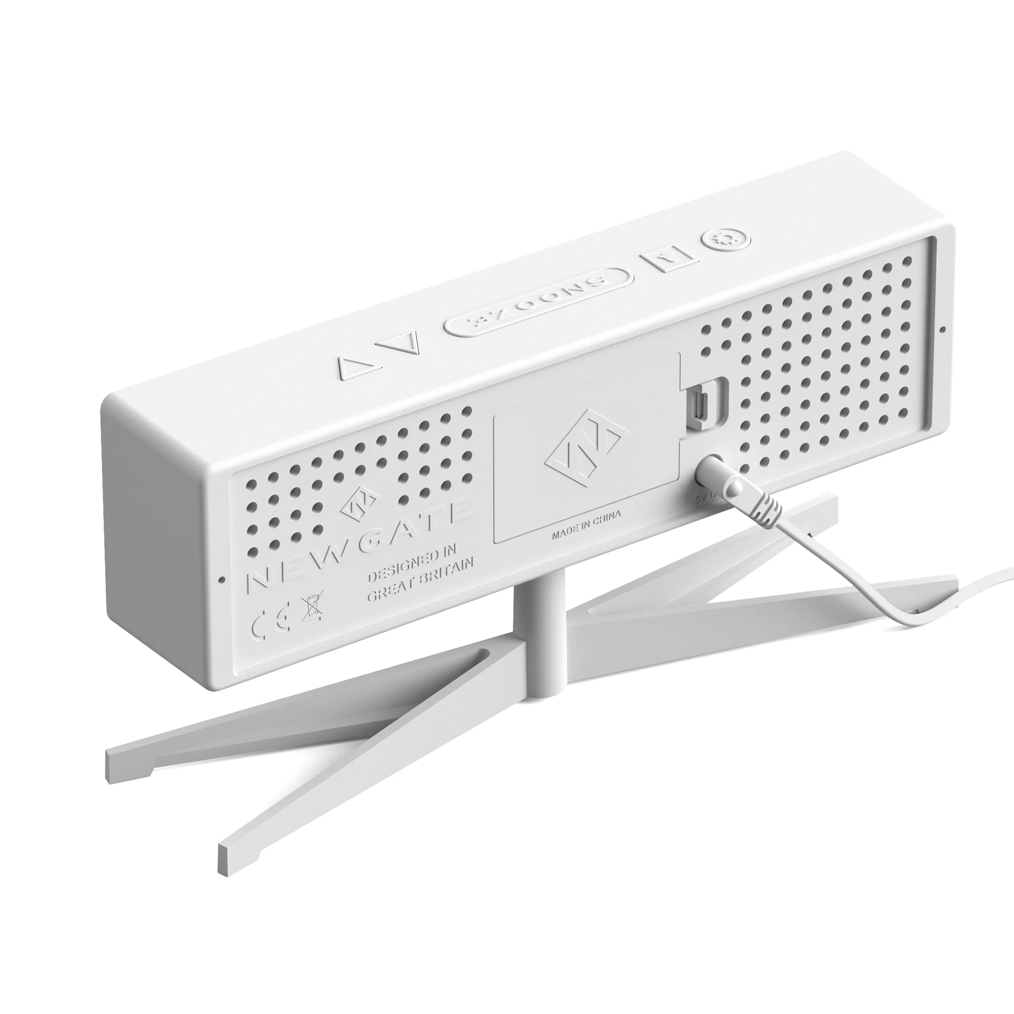 Newgate Supergenius LCD clock in white - Image 7