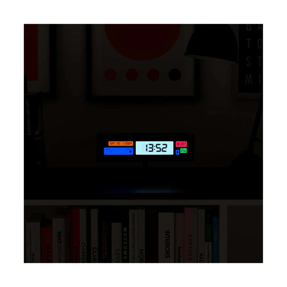 Newgate Supergenius LCD clock in black - Image 10