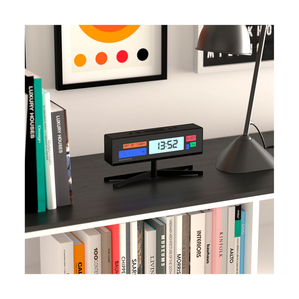 Newgate Supergenius LCD clock in black - Image 11