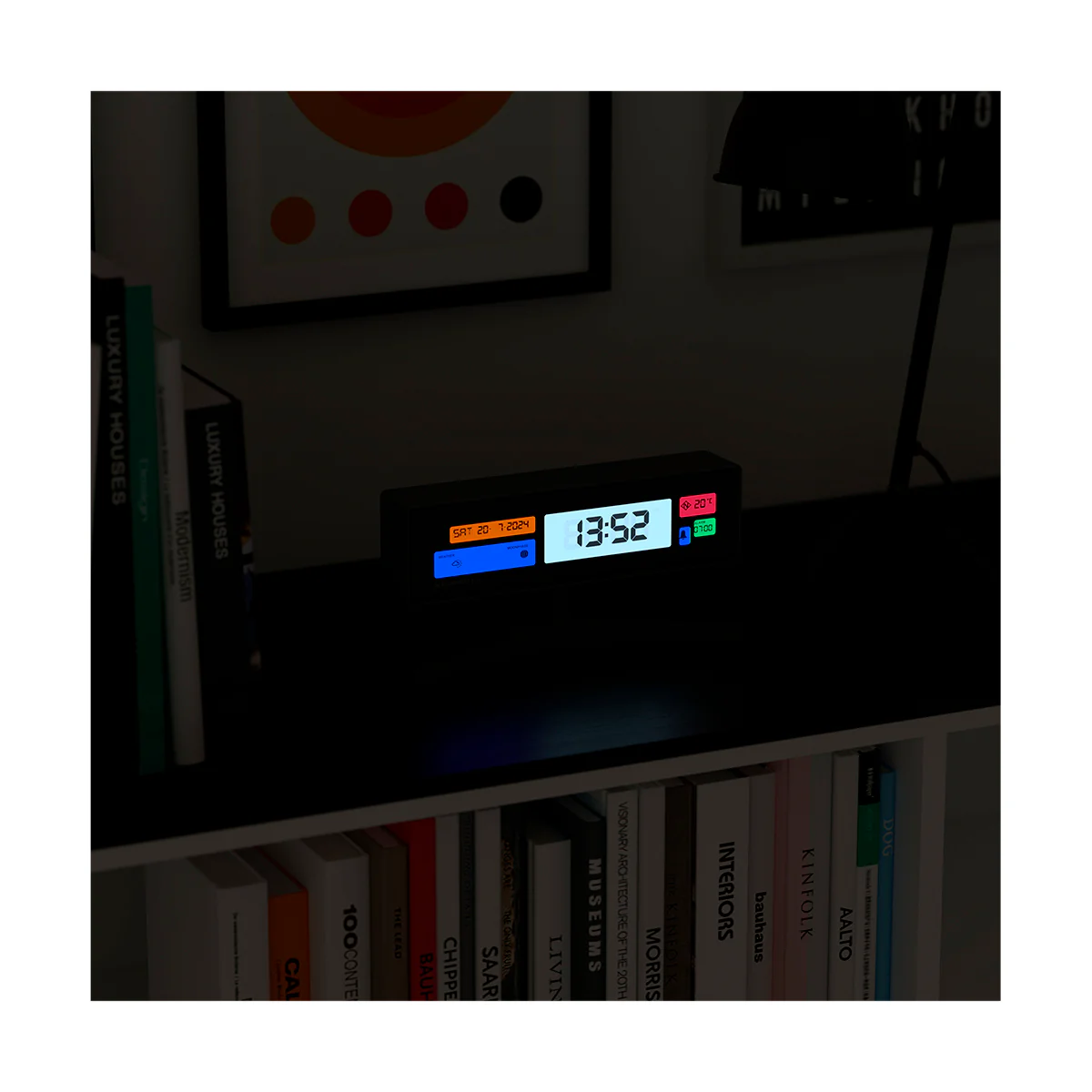 Newgate Supergenius LCD clock in black - Image 3