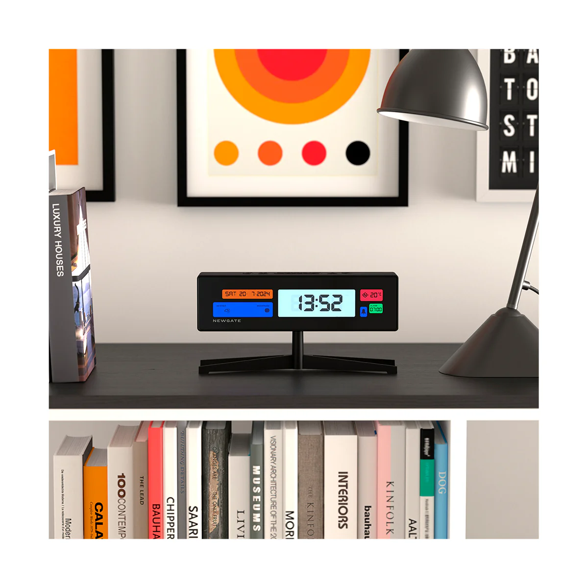 Newgate Supergenius LCD clock in black - Image 4