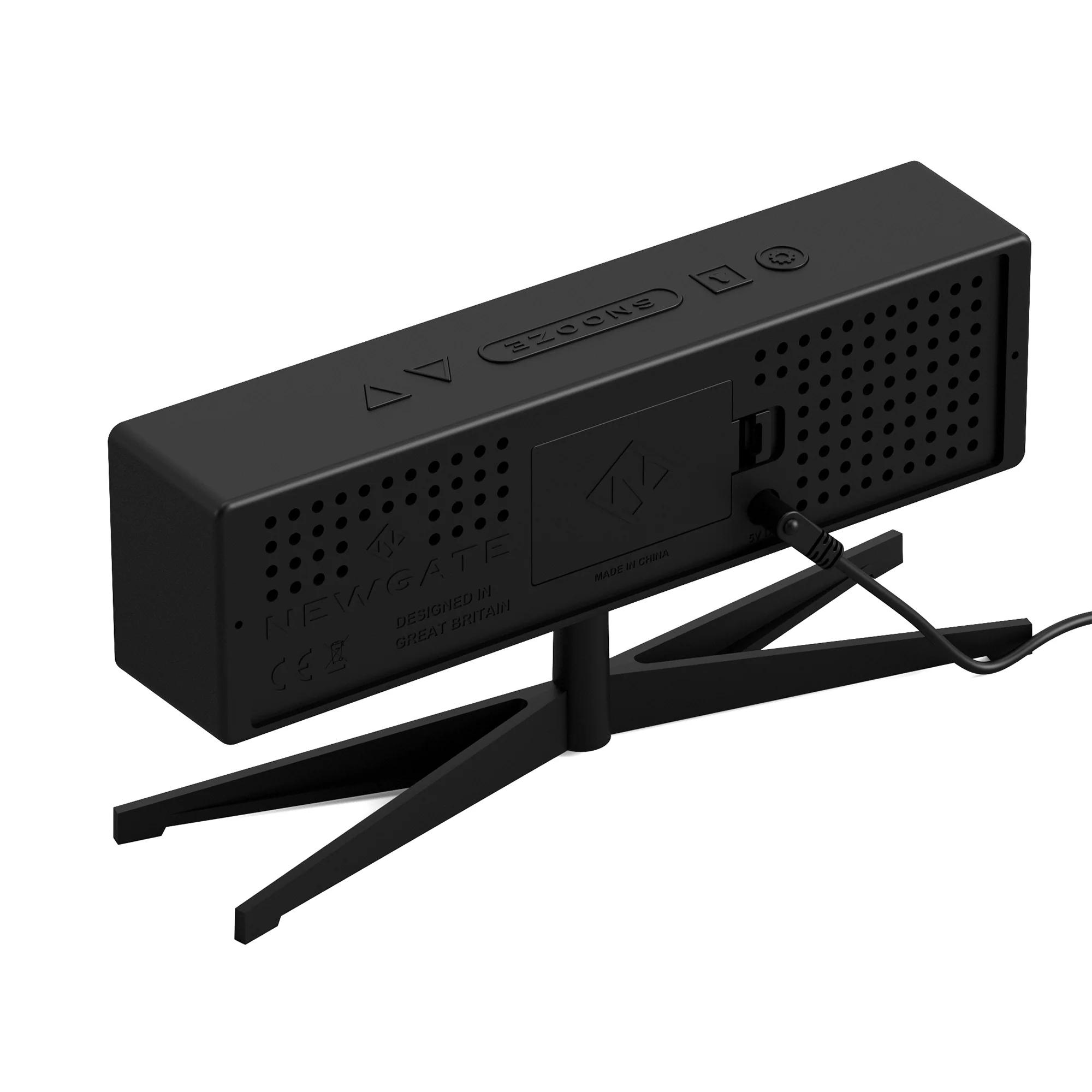 Newgate Supergenius LCD clock in black - Image 7